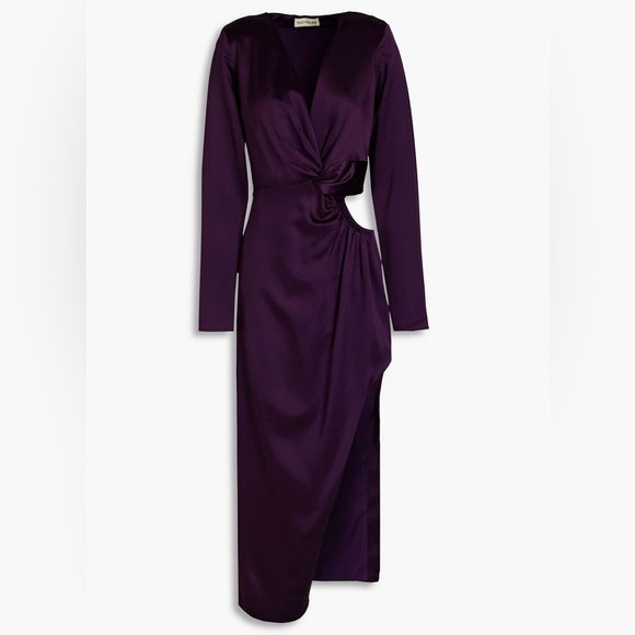 NICHOLAS Dresses & Skirts - NICHOLAS Alezia twist-front cutout satin dress
